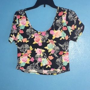 Multicolored Floral Crop Top